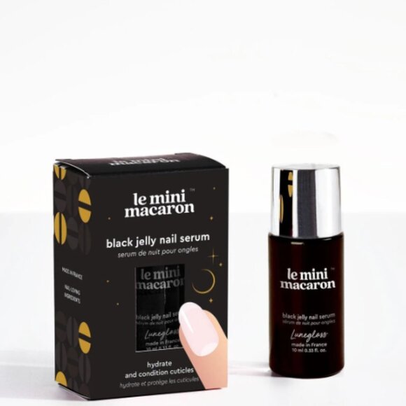 🔥3/$30 Le Mini Macaron Lunegloss Revitalizing Black Jelly Overnight Nail Serum - Picture 1 of 3